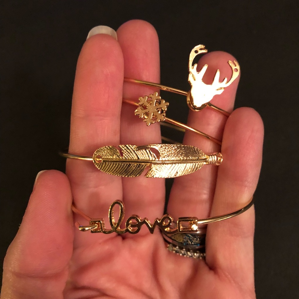 NEW 4 pc Bangle Bracelet Set Boho Festival Style